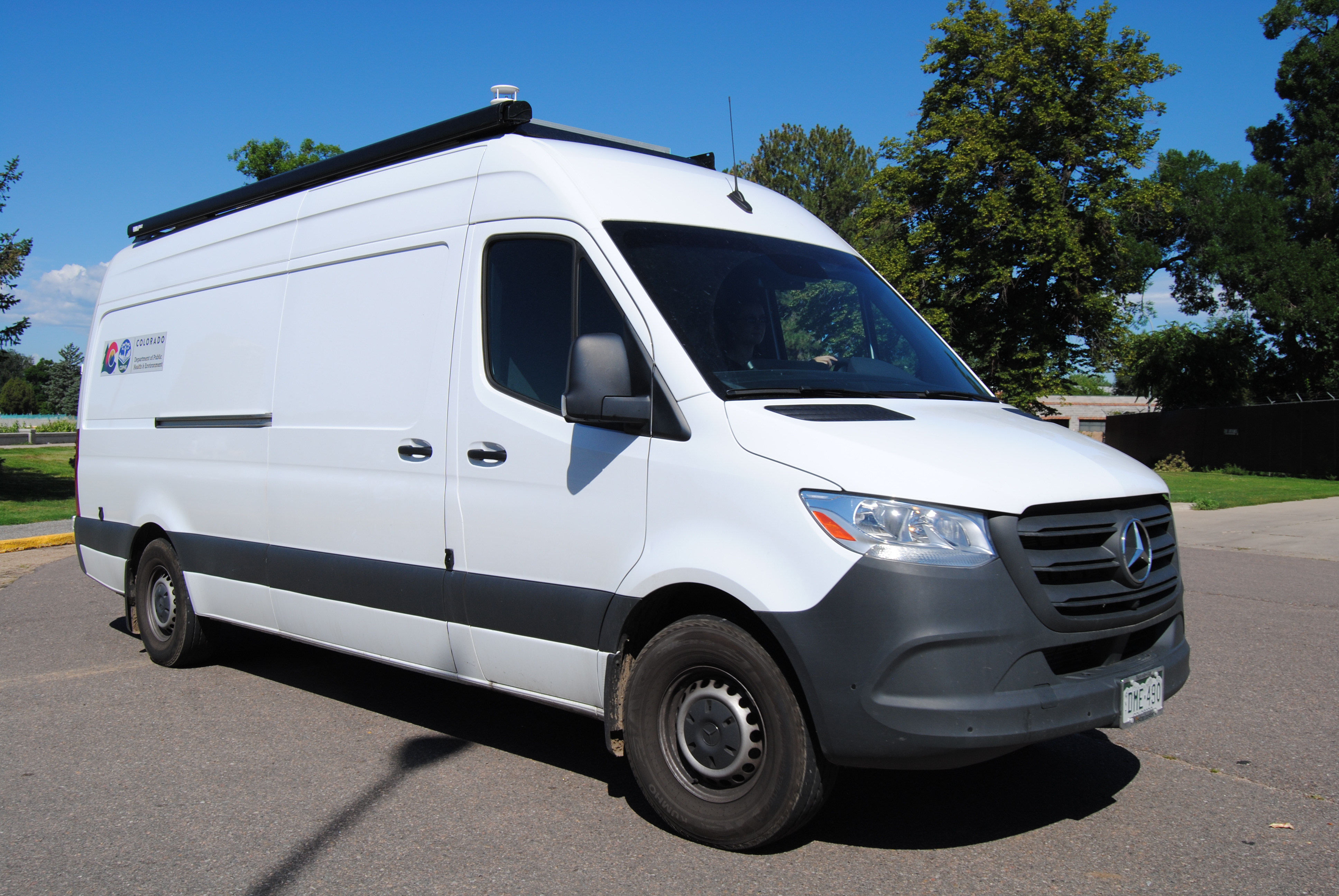 Community Air Toxics, or CAT, mobile monitoring van parked in a lot