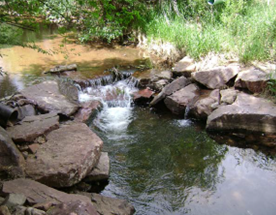 Grant Frontier project where a drop structure improved the South Platte River by promoting fish movement and developing foraging and spawning areas.