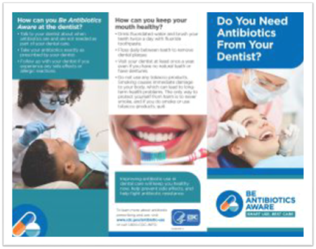 dental office antibiotic aware poster